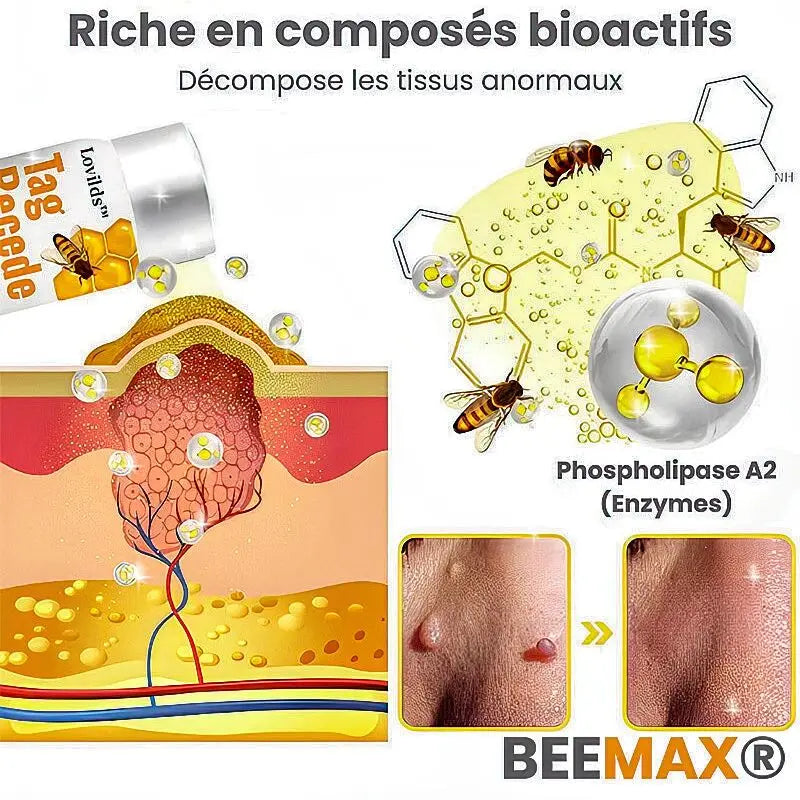 Éliminez Vos Imperfections de Peau en 5 Jours - Spray au Venin d'Abeille, Naturel et Efficace, Testé Dermatologiquement
