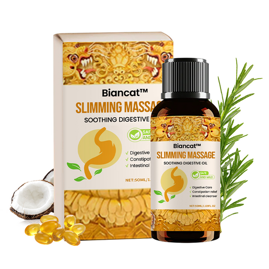 Huile de massage amincissante pour faciliter la digestion